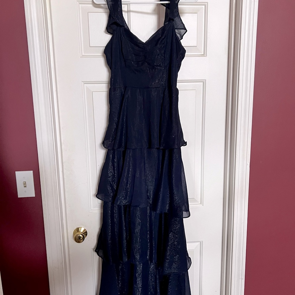 Iridescent Blue Evening Gown